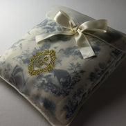 Wildwood Toile Baby Blanket - Dusty Teal