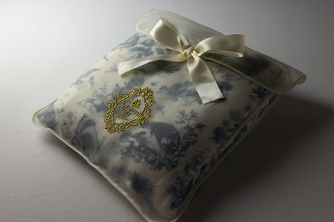 Wildwood Toile Baby Blanket - Dusty Teal