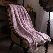 Sara Toile Baby Blanket - Antique Rose