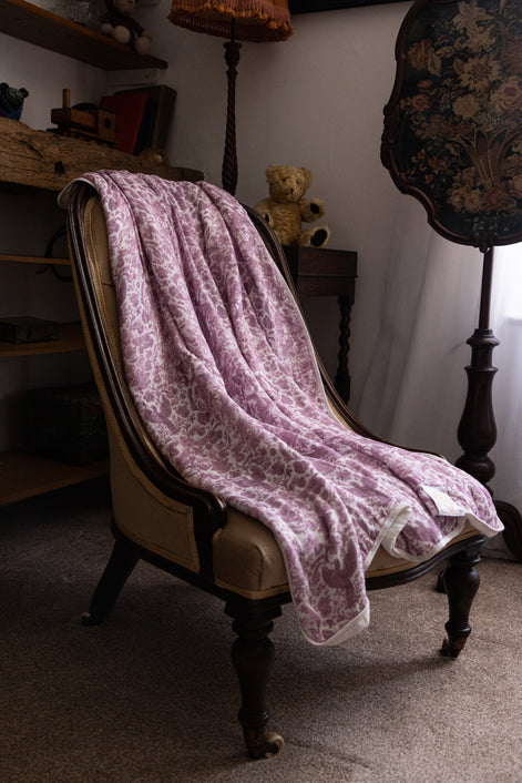 Sara Toile Baby Blanket - Antique Rose
