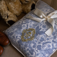 Sara Toile Baby Blanket -  Heritage Blue