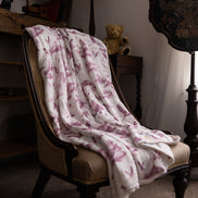 Flamingo Flight Toile Baby Blanket - Antique Rose