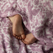 Sara Toile Baby Blanket - Antique Rose