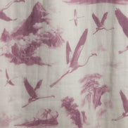 Flamingo Flight Toile Baby Blanket - Antique Rose