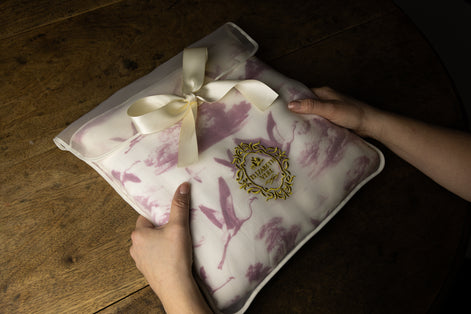 Flamingo Flight Toile Baby Blanket - Antique Rose