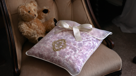 Sara Toile Baby Blanket - Antique Rose