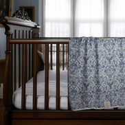 Sara Toile Baby Blanket -  Heritage Blue