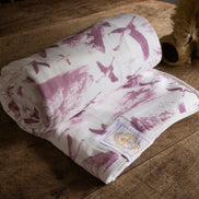 Flamingo Flight Toile Baby Blanket - Antique Rose