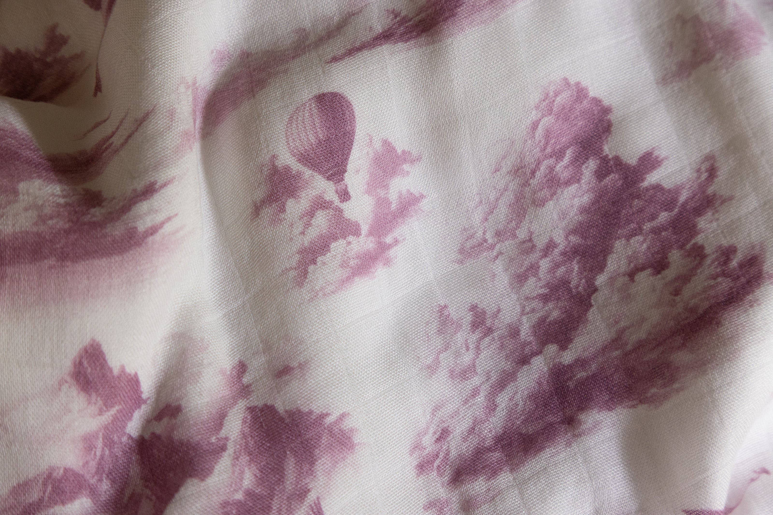Flamingo Flight Toile Baby Blanket - Antique Rose