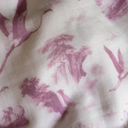 Flamingo Flight Toile Baby Blanket - Antique Rose