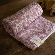 Sara Toile Baby Blanket - Antique Rose