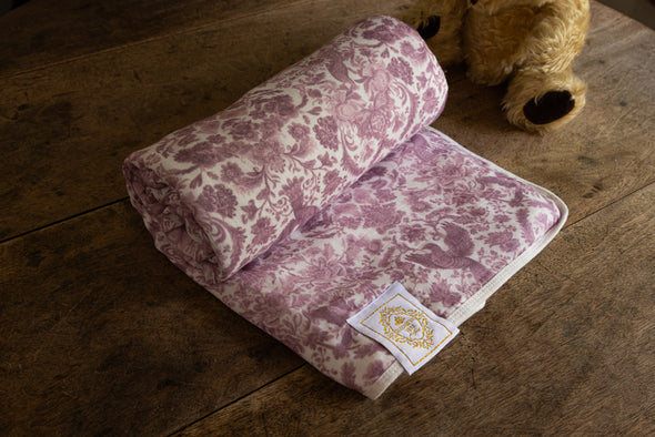 Sara Toile Baby Blanket - Antique Rose