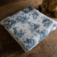Wildwood Toile Baby Blanket - Dusty Teal