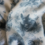 Wildwood Toile Baby Blanket - Dusty Teal