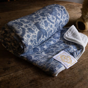 Sara Toile Baby Blanket -  Heritage Blue