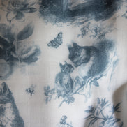 Wildwood Toile Baby Blanket - Dusty Teal