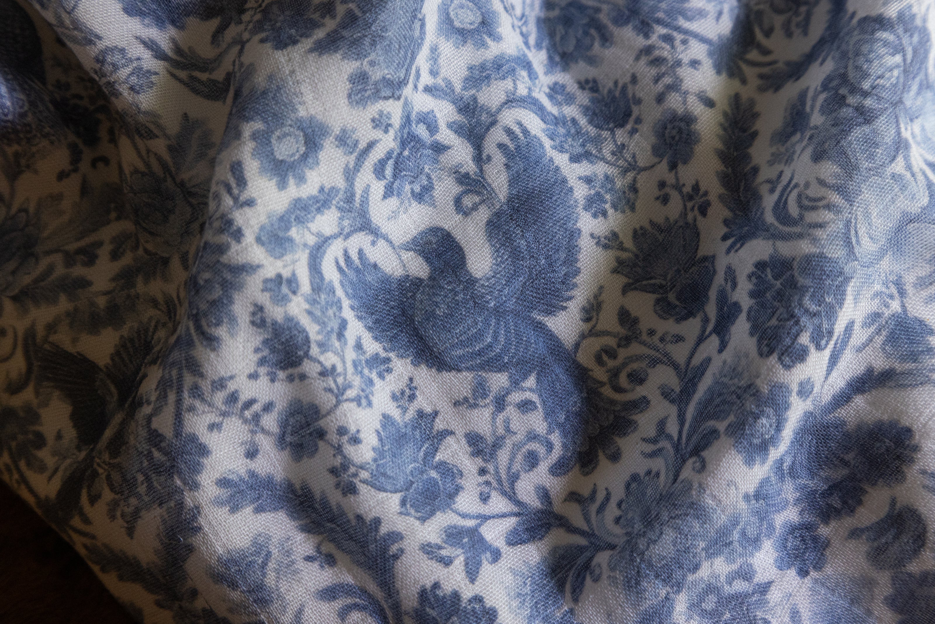 Sara Toile Baby Blanket -  Heritage Blue