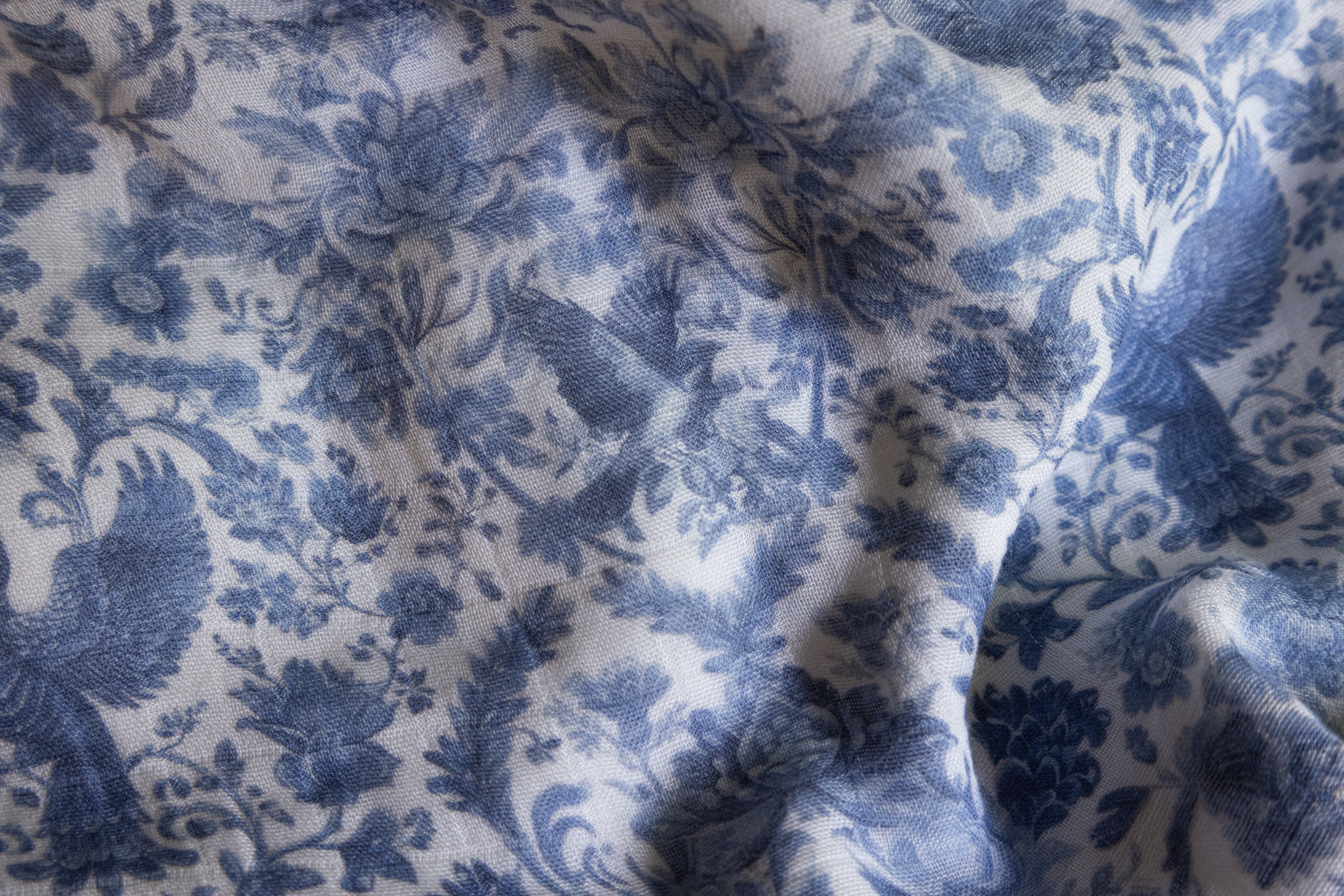 Sara Toile Baby Blanket -  Heritage Blue