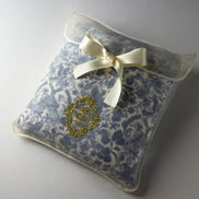 Sara Toile Baby Blanket -  Heritage Blue